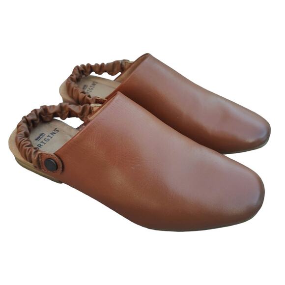 Brown Leather Mules by Earth Origin sz7.5 - Picture 1 of 8